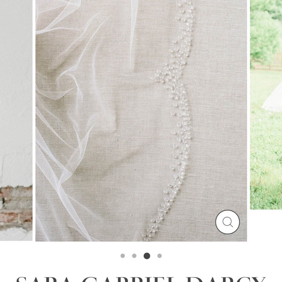 Beautiful bridal wedding veil 50”  with stunning crystals! main image 9